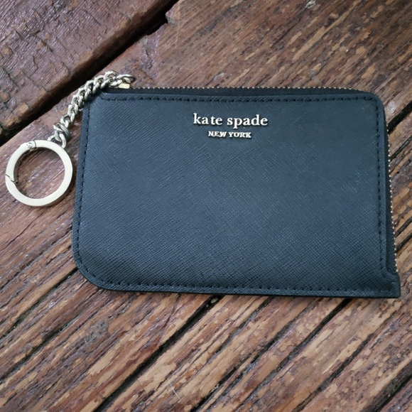 Kate Spade Black Zip Card Holder - Picture 2 of 6